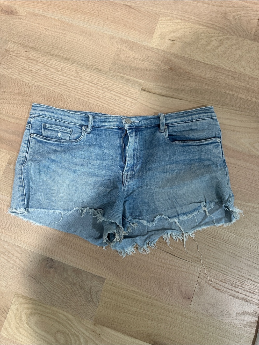 Blank NYC Light Blue Distressed Denim Cutoff Shorts - The Astor